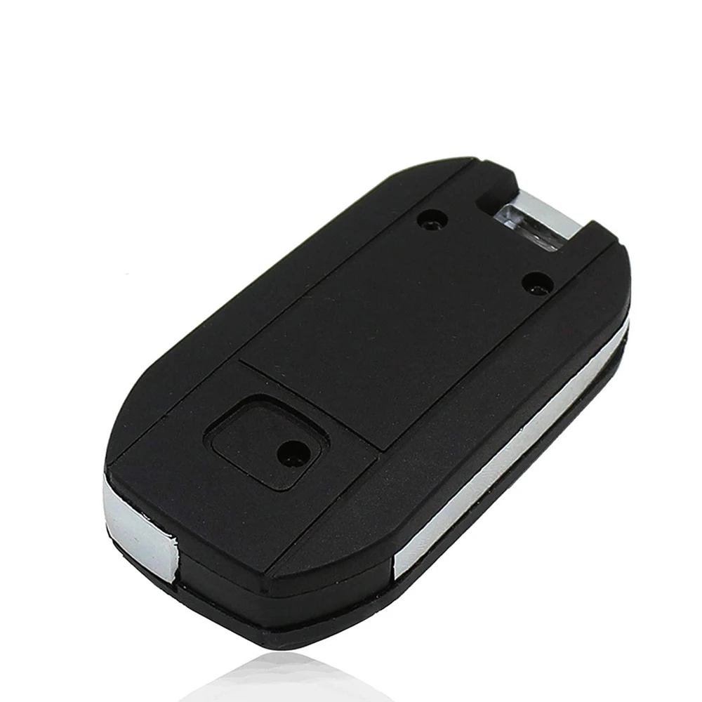 3+1 Panic 4 Button Folding Flip Remote Key Shell Case with Uncut Blad Replacement for H-on-da Accord Civic Pilot CRV