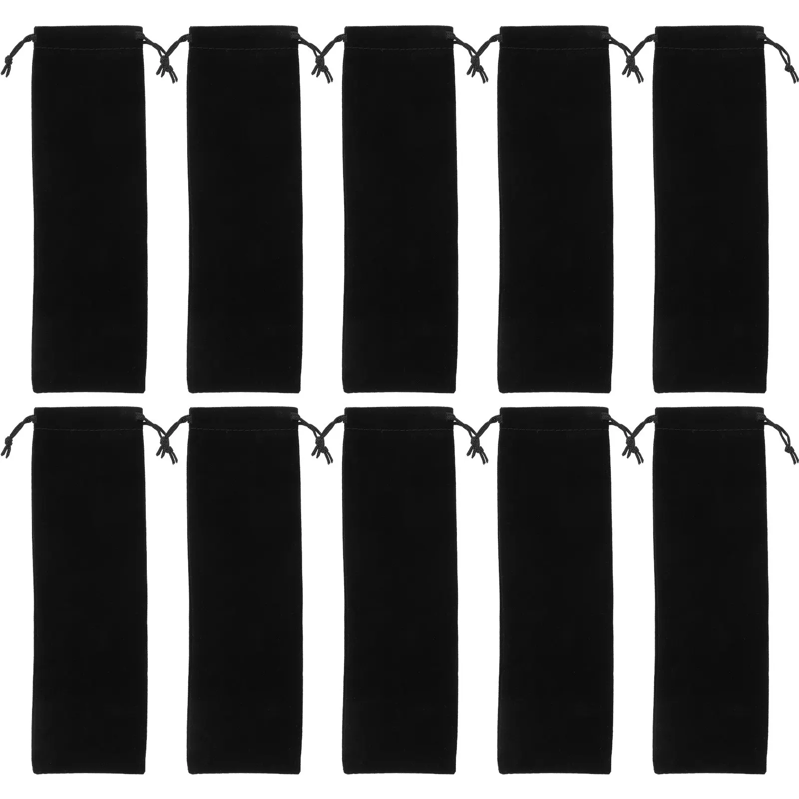 12Pcs Drawstring Chopsticks Bags Multi-Use Tableware Pouch for Silverware Straws Jewelry Hair Accessories Portable Compact