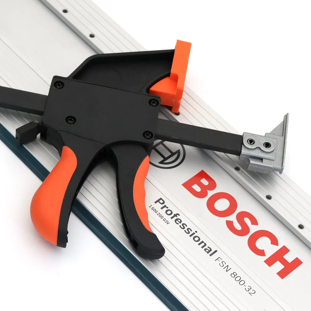 1pc Quick Action Guide Rail Clamp, Track Saw Track Clamp One-handed Quick Grip Bar F Clamp Compatible with Bosch Guide Rail
