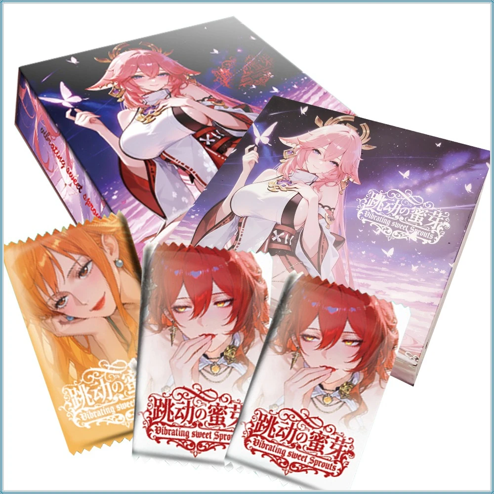 

Vibranting Sweet Sprouts Exquisite Trendy Charm Cards Anime Game Beautiful Girl Mature Temptation Art Collection Cards Toy Gifts