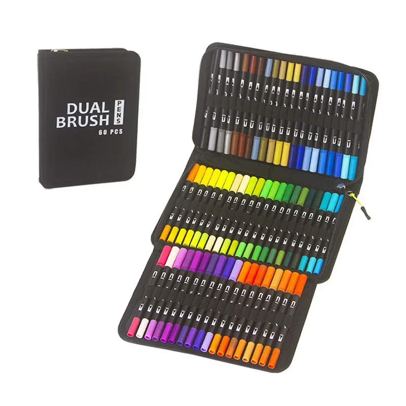 Ensemble d\'outils de dessin au crayon de couleur pour adultes et enfants, kit d\'artiste, stylo marqueur de peinture, pinceau doux, fournitures de