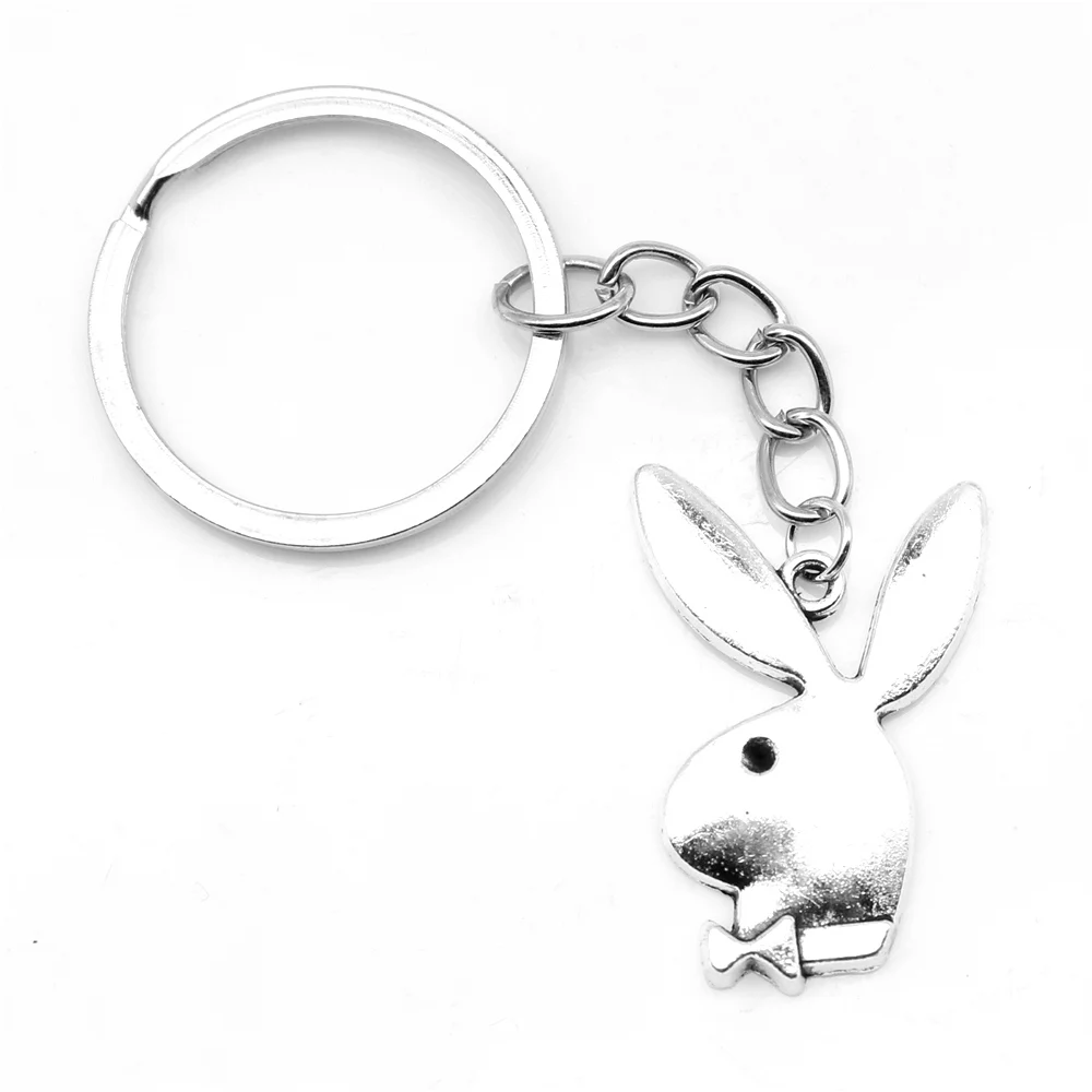 1 Piece Rabbit Keychain Accessories Woman Jewelri 22x32mm