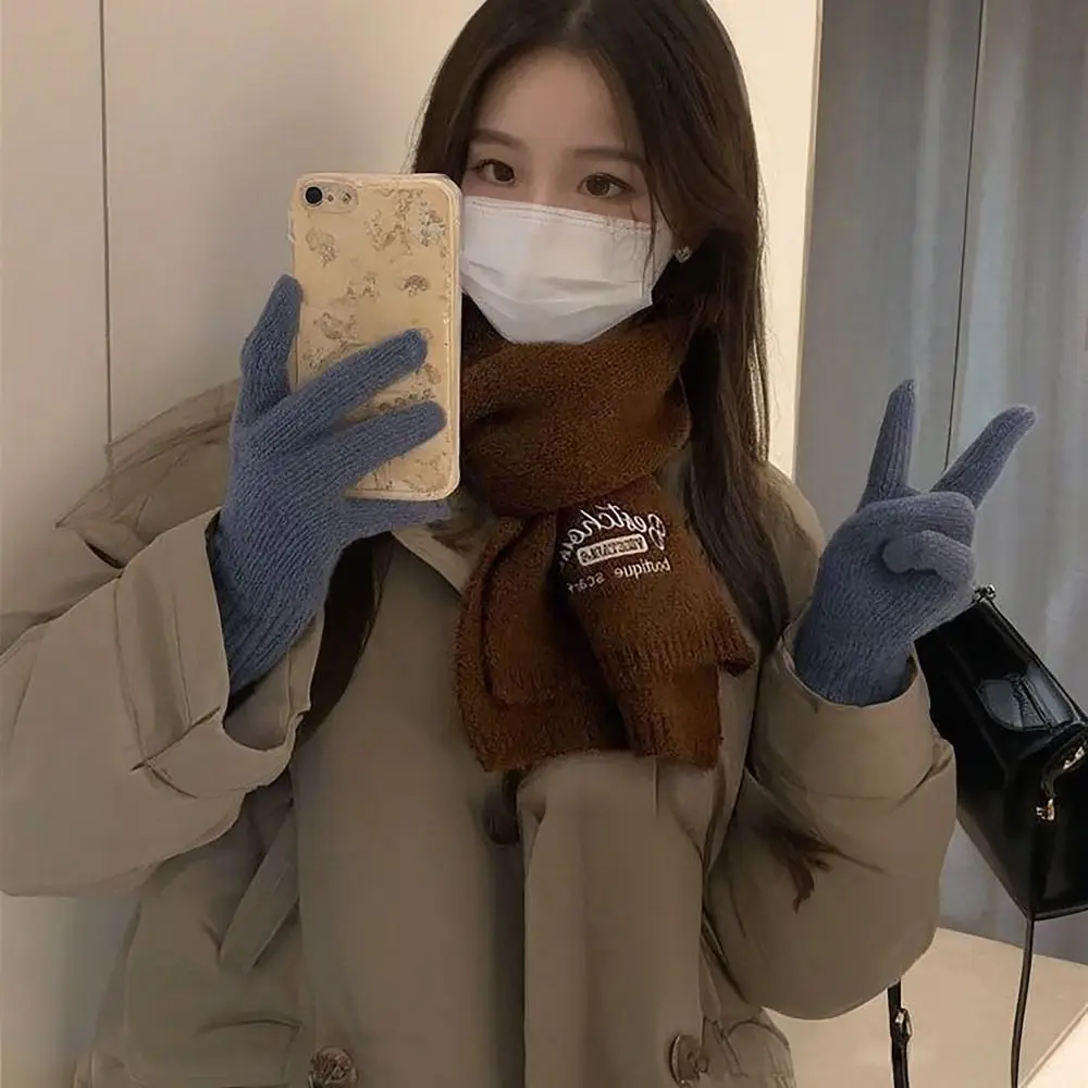 140x30 ซม.ถักผ้าพันคอขนสัตว์All-Matchหนาผ้าคลุมไหล่สีทึบฤดูหนาวWARMความร้อนคออุ่นสําหรับผู้หญิงหญิงMaiden