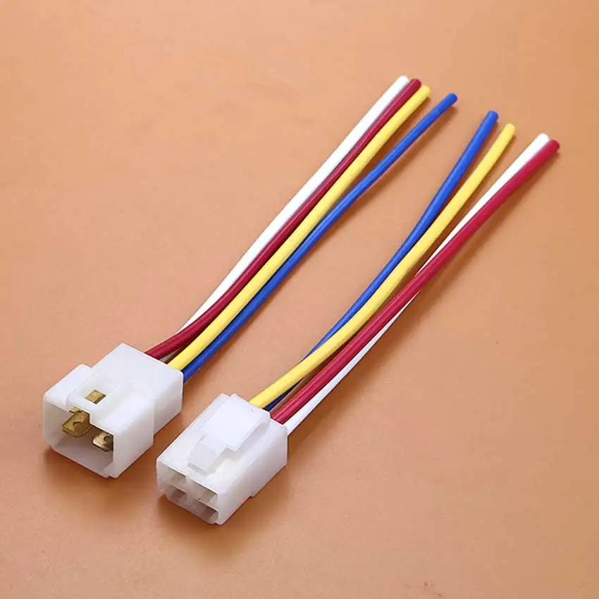 6.3mm Automotive Connector 1 2 3 4 6 8 Pin Motorcycle Male Female Plug For Electric Vehicle Wiring High Current Harness Adapter