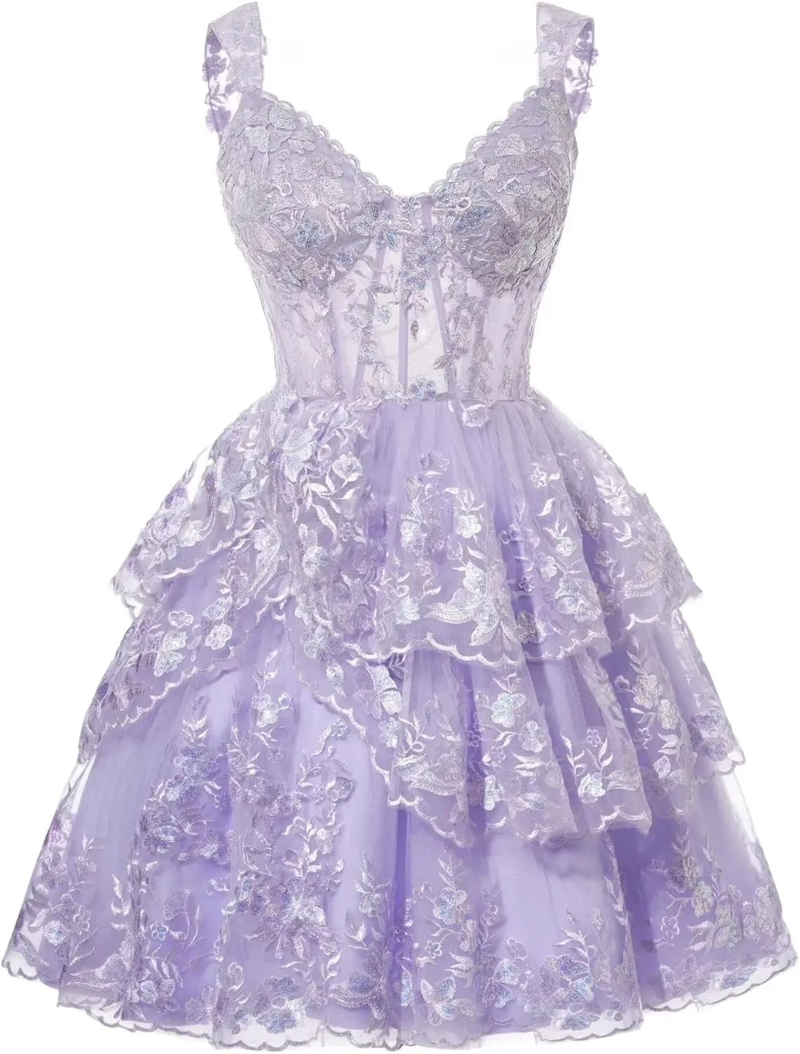 مشد فساتين العودة للوطن من الدانتيل المتدرج اللامع للمراهقين، أشرطة سباغيتي، فساتين كوكتيل قصيرة منتفخة فوق الركبة، صغير