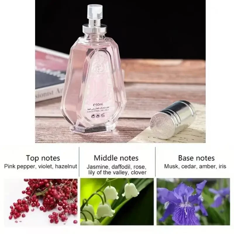 Perfume cautivador para mujer, 50ml, Perfume en aerosol, fragancia para efecto aromático duradero, perfecto para citas, ocio, regalo, Perfume