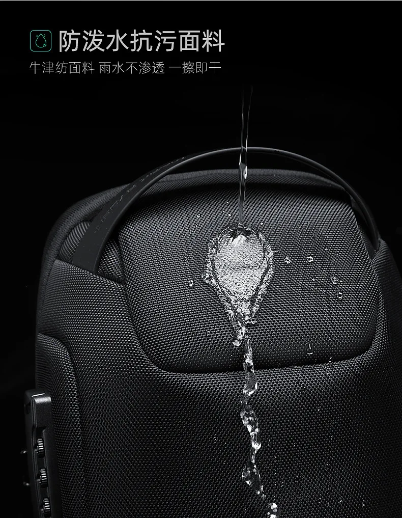Mark Ryden Chest Bag Anti-thief Men Crossbody Bag Waterproof Shoulder Bags USB Charging Short Trip For Male Travel Pack