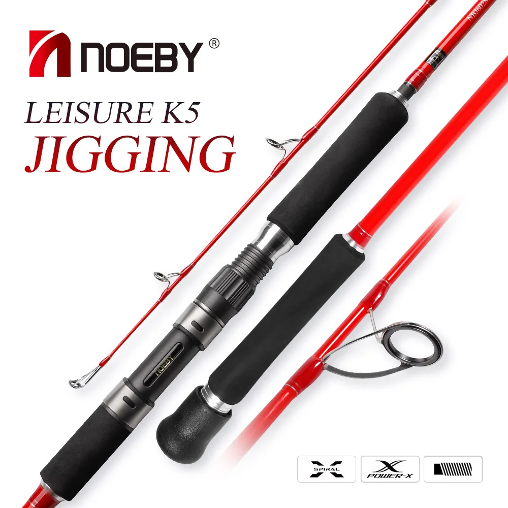 

NOEBY Leisure K5 Jigging Rod 1.83m M MH 2 Section Big Game Spinning Rod Lure Weight 120-500g Jigging Rod Tuna Sea Fishing Rods