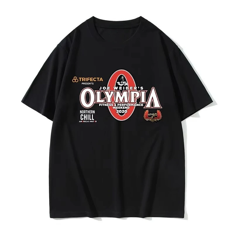 2026 Olympia Gym Fitness Pump Cover Graphic T-shirt Men Women Fashion Vintage Tshirt Male Casual Cotton O