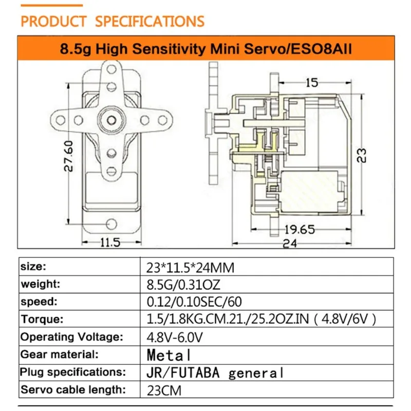 new EMAX ES08MDII ES08MD II Metal GEAR Digital Servo up sg90 ES08A ES08MA MG90S TREX 450 Helicopter Airplane Rc Robot