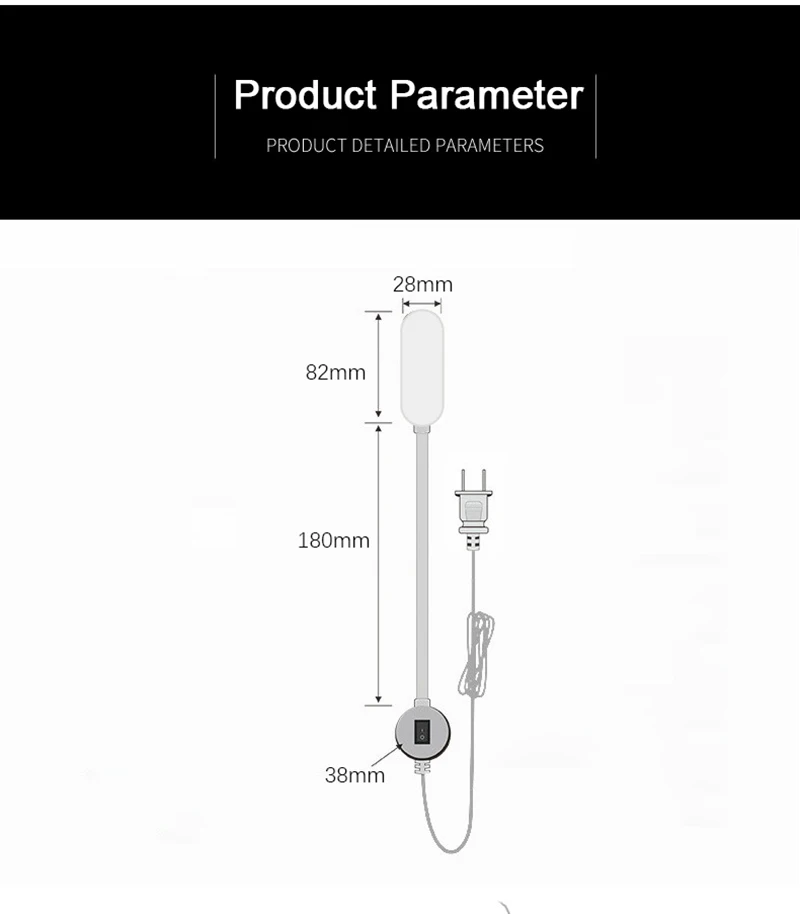 LED-Nähmaschinenbeleuchtungslampe, Touch-Dimmung, industriell, 10/30 LED-Licht, 360° ° Flexibel verstellbar für adsorbierte Basis-Arbeitslampen – Detail 4
