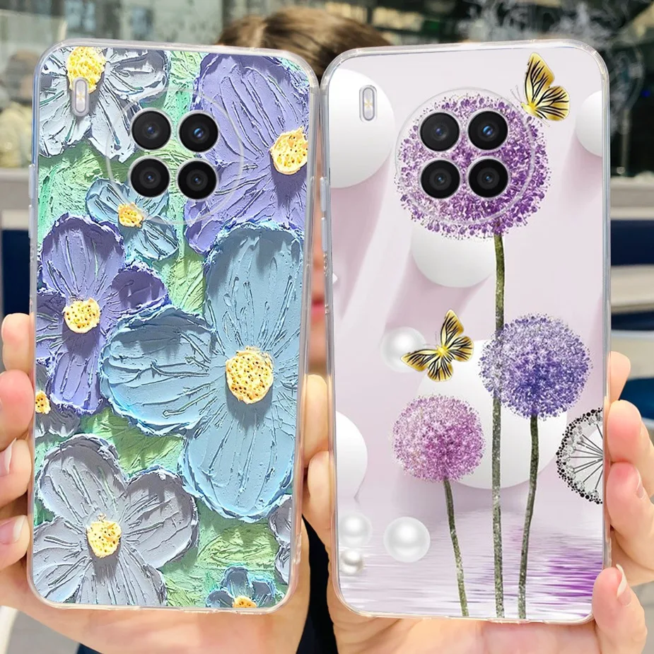 For Huawei Nova 8i Case Honor 50 Lite NTN-L22 Cute Painted Cover Clear Silicone Soft TPU Phone Case For Honor50 Lite Nova8i Bags