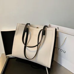 Borsa Tote di grande capacità 2023 nuova borsa a tracolla con fibbia magnetica in pelle morbida PU da donna borsa a mano Casual classe pendolare marea