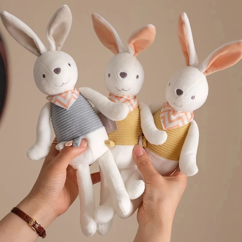 

26 см мягкие игрушки-кролики для новорожденных, разглаживающая игрушка, детская обнимающая спальная кукла, мягкий плюшевый кролик ручной работы