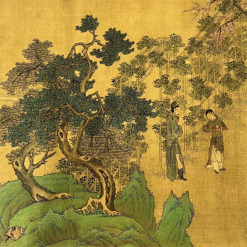 ورق صورة صيني قديم، لوحة قصة شخصية، صورة شوانجي تشيو ينغ، لوحة طويلة التمرير #5