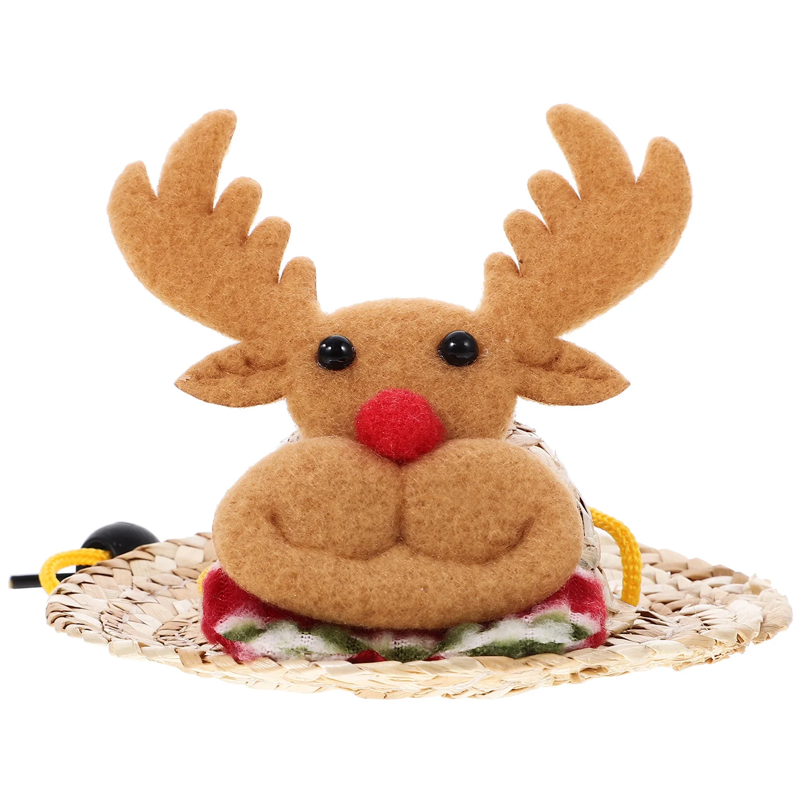 

Small Hamster Elk Christmas Hat Cartoon Pet Cap Adjustable Small Animal Photo Accessory Hamster Lovely Hat Pet Accessories