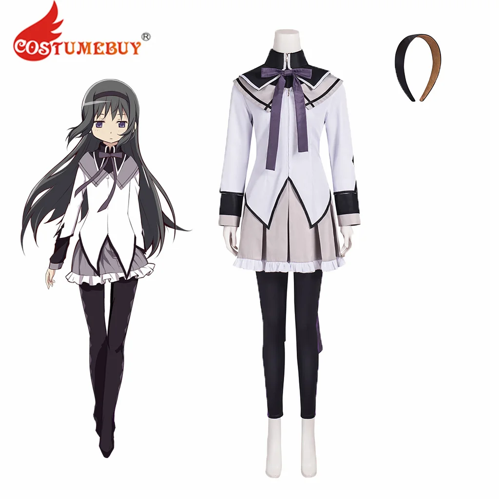 Anime Magical Girl Akemi Homura Cosplay Costume Fighting Uniform Outfits Halloween Party for Women