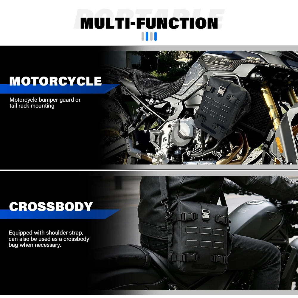 6-8L Universal Motorcycle Crash Bar Bag Frame Waterproof Bag Repair Tool Placement Bag For BMW For Yamaha For Honda For Suzuki