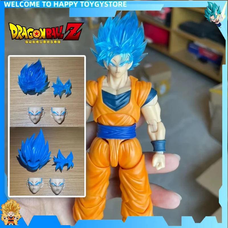 

В наличии Jesse Toy Dragon Ball Z Son Goku Shf Blue Head Carving Аксессуары Аниме Модель Фигурки Гоку Запчасти для головы Игрушки Подарок
