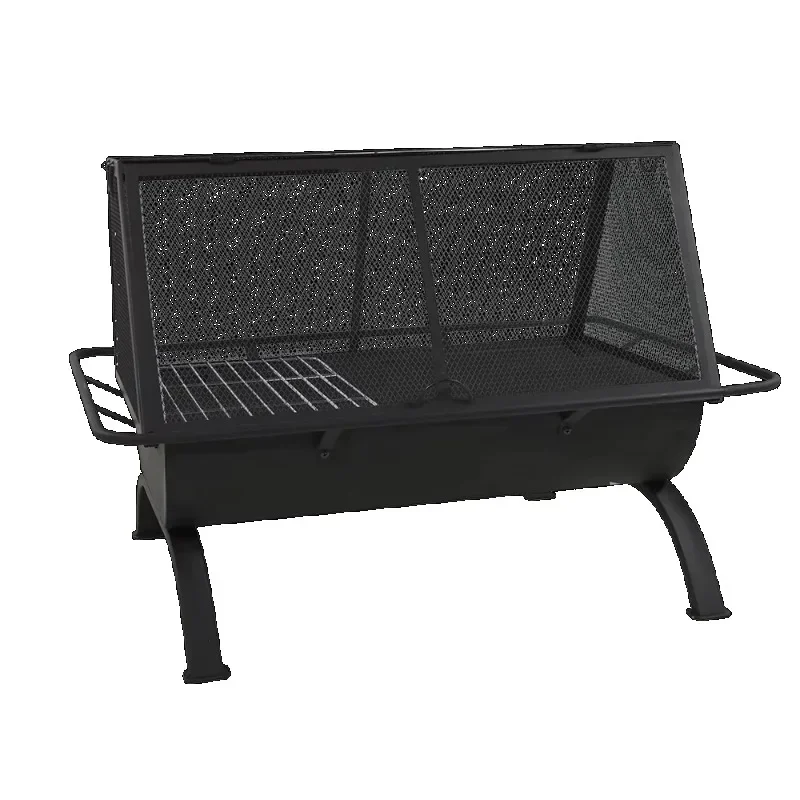 Parrilla de barbacoa duradera para patio trasero, fogón de acero para barbacoa al aire libre de alta calidad con estufa combinada, chimenea para exteriores