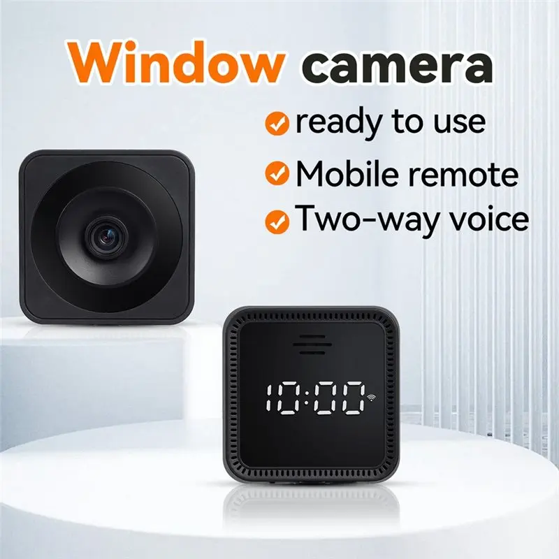 AB25-Tuya Smart Window Camera Indoor 5G Wifi Security Ai Detection Night Vision 24/7 Recording With Time Display