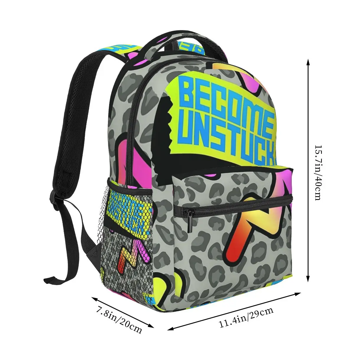 Become Unstuck mochilas para niños y niñas, mochilas escolares para niños, mochila para computadora portátil de dibujos animados, bolsa de hombro de gran capacidad