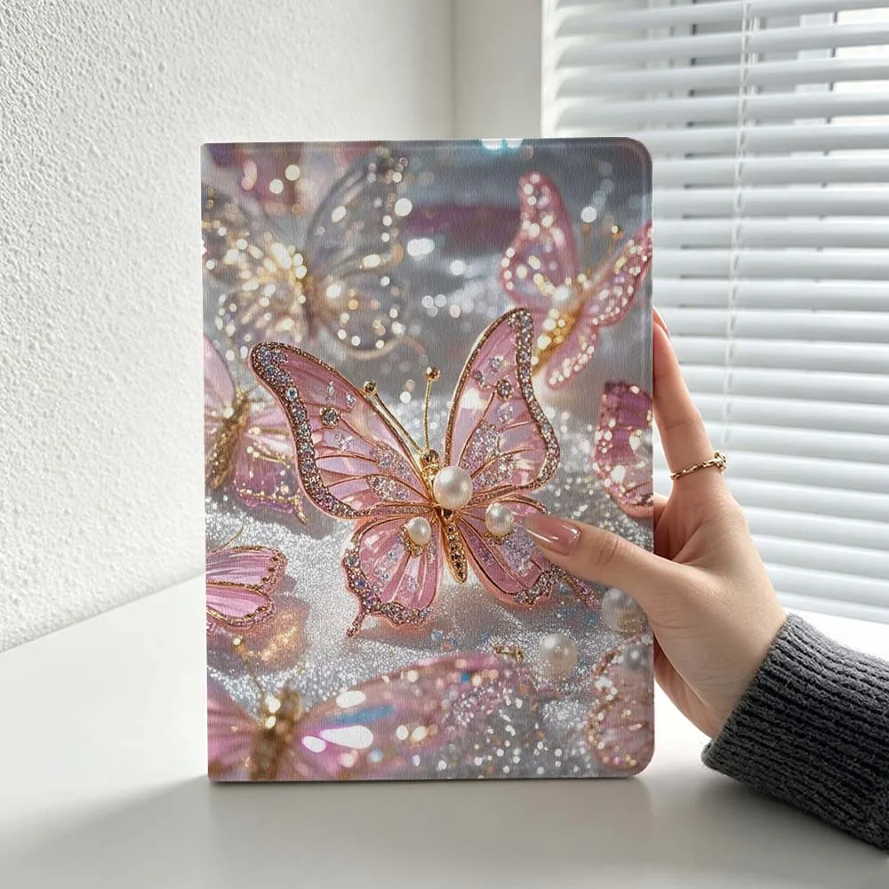 Luxurious Butterfly Pattern Cover For Lenovo Xiaoxin Lenovo Tab Pad Pro Plus K11 P12 M10 Legion Y900 Soft Inch Tablet Case