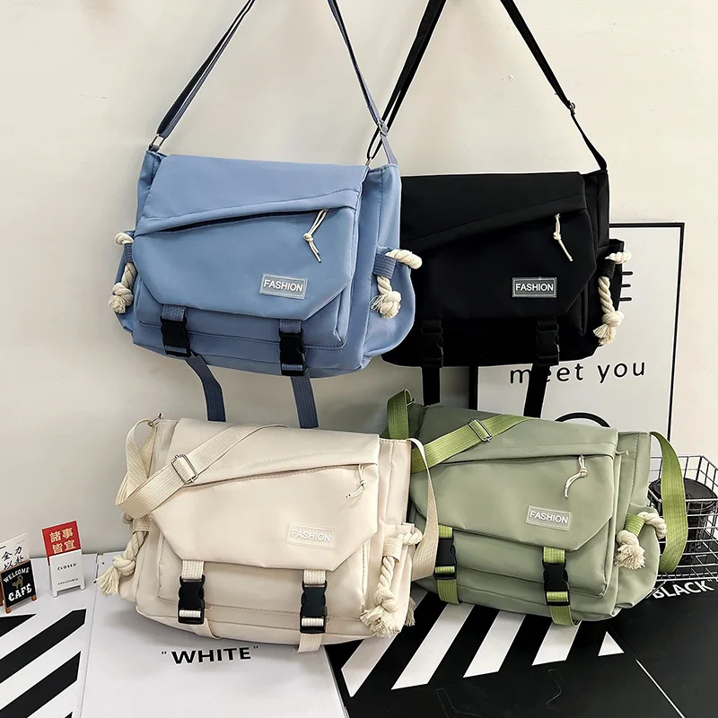 New Instagram Japanese Trendy Crossbody Bag Men's Leisure Students Shoulder Bag for Women's Fashion Sports Large Capacity Bag