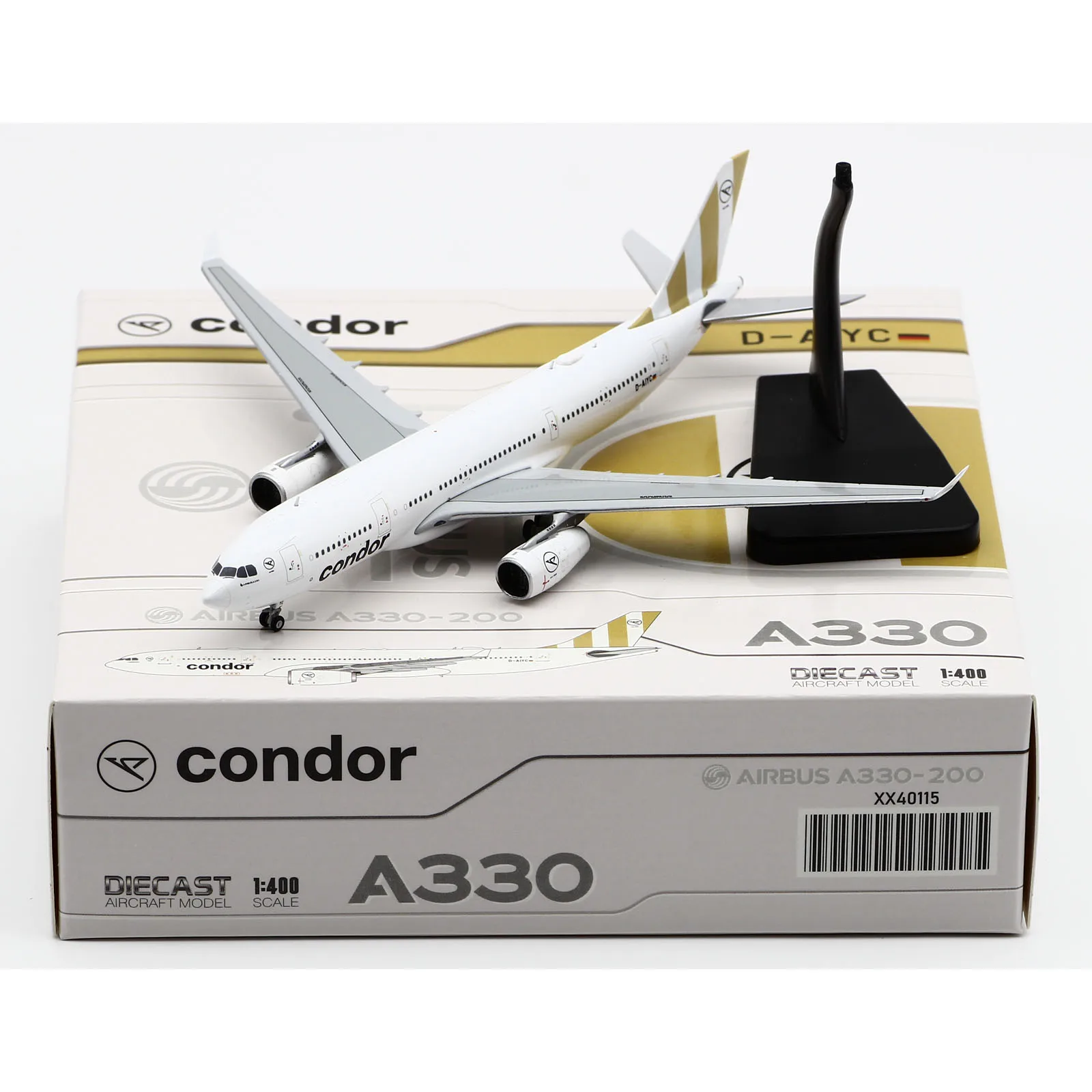 

XX40115 Alloy Collectible Plane Gift JC Wings 1:400 Condor Airlines Airbus A330-200 Diecast Aircraft Jet Model D-AIYC With Stand