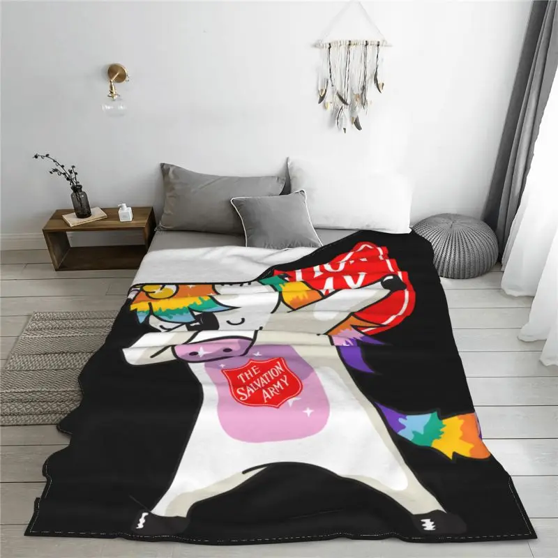 The Salvation Army Unicorn Dabbing Blanket Plush For Bed High-Quality Sofa Dedicated Machine Washable