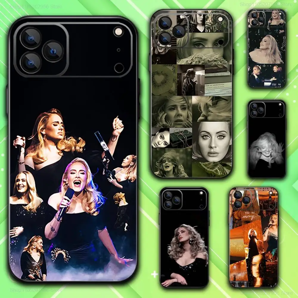 

Singer A-Adeles For iPhone 17,16,15,14,13,12,11,Plus,E,Air,Pro,Max,Mini,Black Phone Case Ultra-Thin