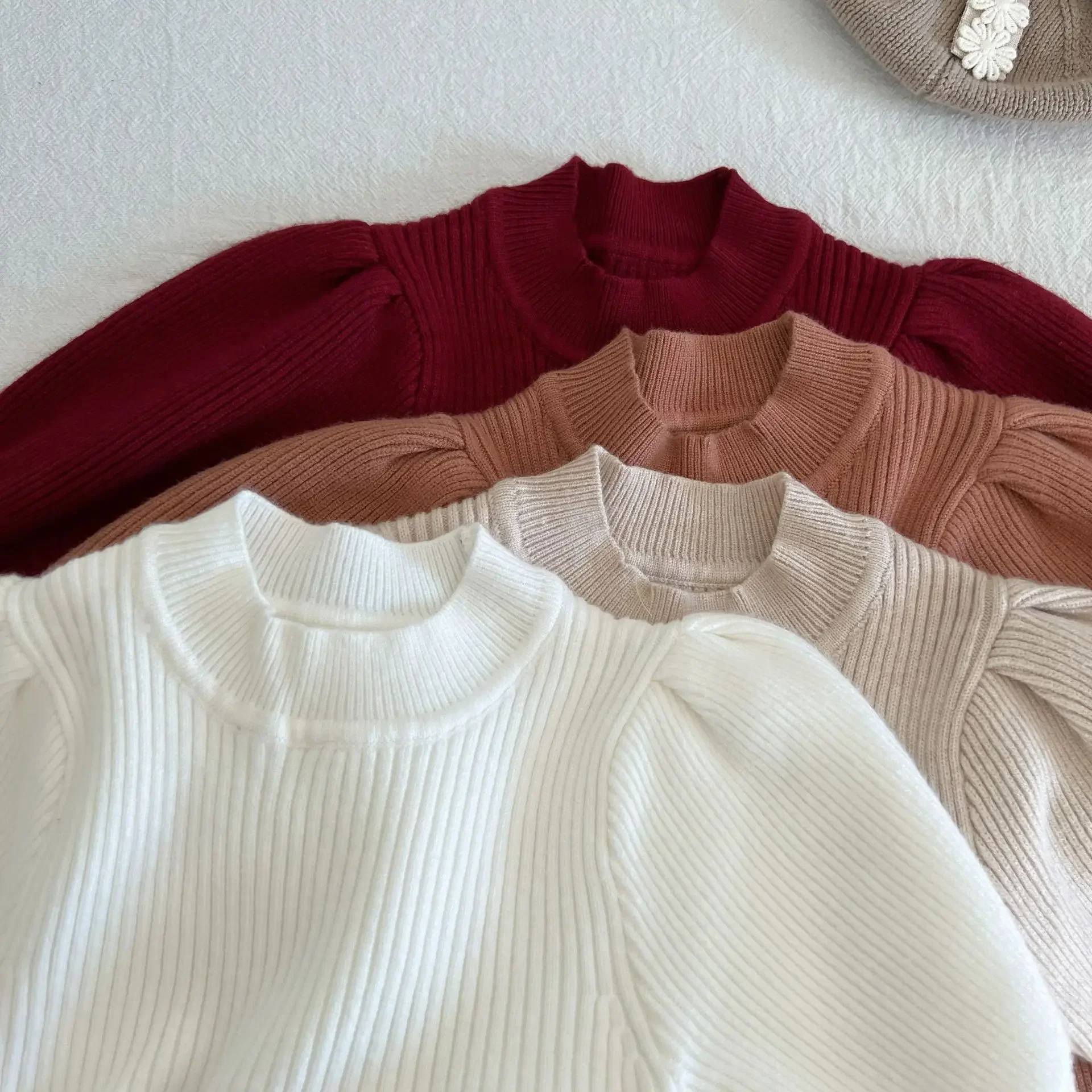1-4T Toddler Kid Baby Girl Winter Clothes Long Sleeve Knit Sweater Dress Elegant Thick Warm Infant Dresses Knitwear Outfit