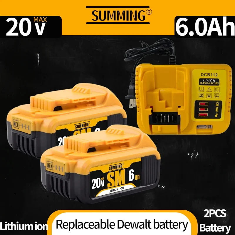 

For Dewalt 18V/20V✅power Tools rechargeable electric toolAccessories Lithium batteriesReplace DCB200 DCB184 DCB206