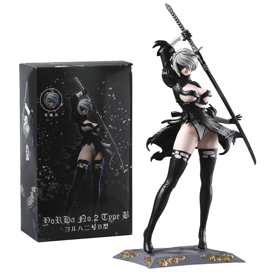 

NieR Automata YoRHa No.2 Type B 2B Figurine Doll Collectible Model Decoration Toy