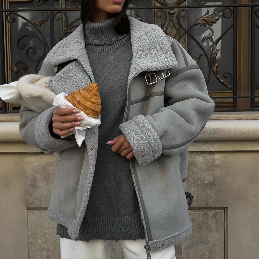 

Повседневная куртка с хлопковой подкладкой и длинными рукавами, стиль с прямыми рукавами, удобный женский топ, модный тренд, без украшения