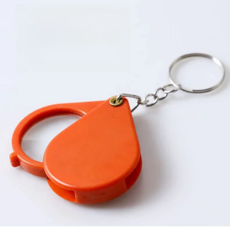 3X Magnifying Glass Portable Folding Pocket Key Ring Elderly High Definition Reading Glasses School Stationery Office Supplies