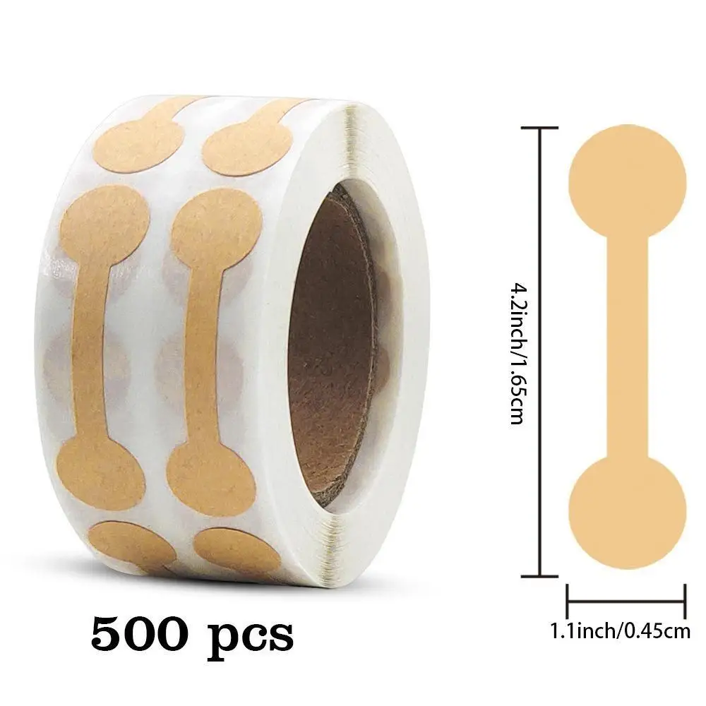 500pcs Double-Head Blank Labels for Jewelry Tags,Ideal for Store Use & Gift Packaging,Durable Decorative Stickers for Graduation