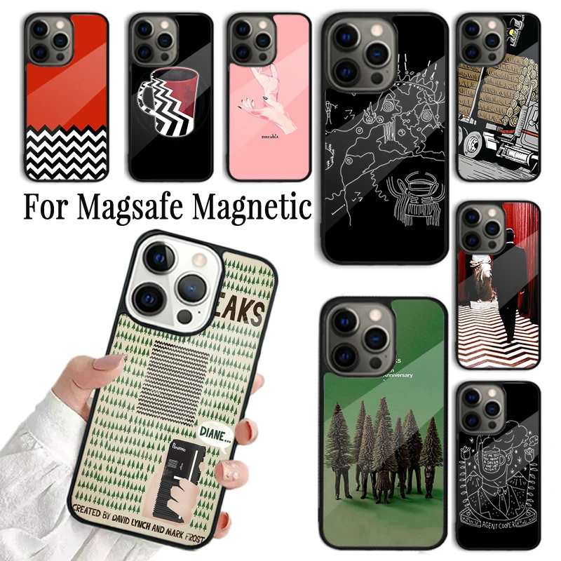 

Coque Phone Case For iPhone 16 15 14 13 12 Mini 11 Pro Max Plus Magsafe Magnetic Wireless Charging Cover Welcome To Twin Peaks