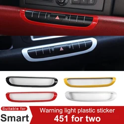 For Smart Brabus 451 Fortwo Car Safety Warning Light Button Decorative Sticker Strip Car Interior Modification Accessories