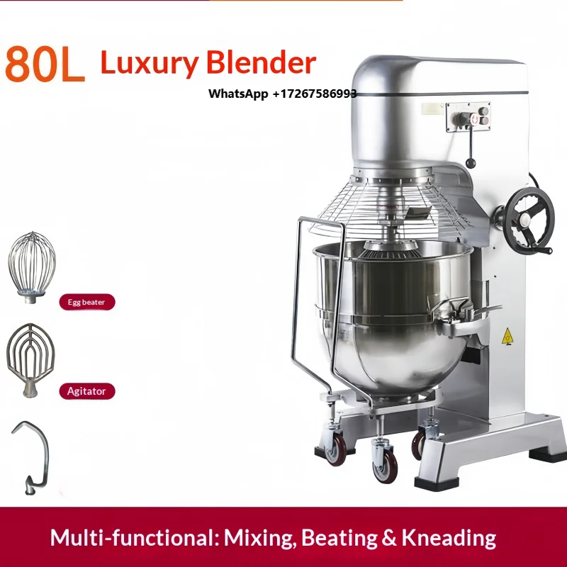 Batidora Industrial Commercial 10l 20l 30l 60l 80l Kitchen Rack Planetary Food Batter Bread Dough Cake Mixer