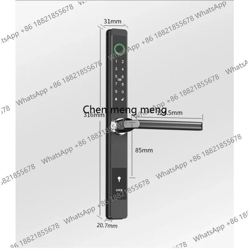 New Arrival European Standard Super Slim Home Apartment Office Smart Fingerprint Digital Door Lock With 3585 4585 6085 Moritse 6