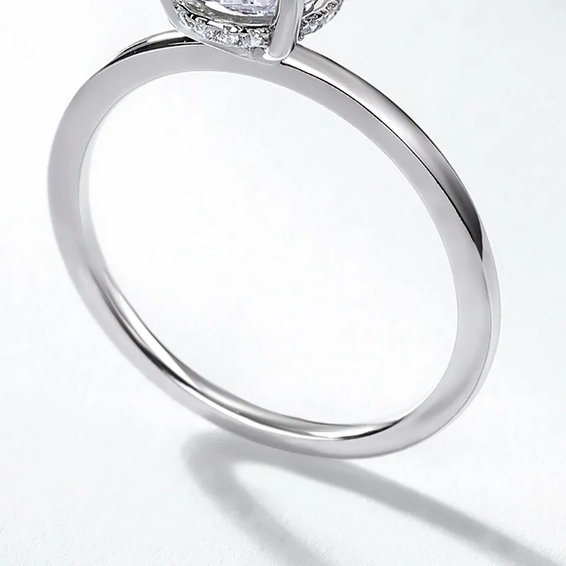 

Новое кольцо с камнем Mozambique для женщин, золото 18 карат, PT950, платиновое, посеребренное, 7-слойное, с инкрустацией золотом, кольцо с бриллиантом Mozambique 2 карата