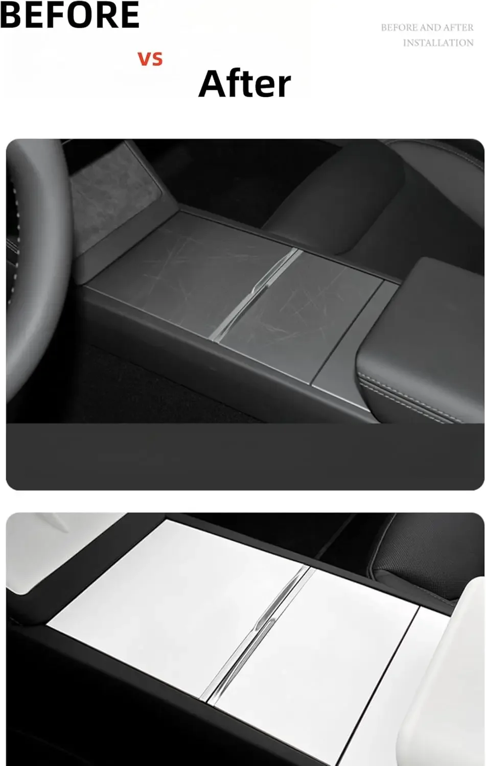 For 2025/2026 Tesla Model Y Juniper Model 3 Highland Console Electrostatic Adsorption Cover  Interior Decor Accessories