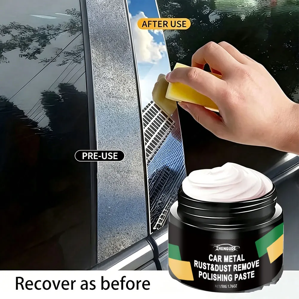 Car Rust Restoration Paste for Chrome Parts of Auto Rust And Fading on Car Wheels Designed for Renewing Oxidized Scratch Repair