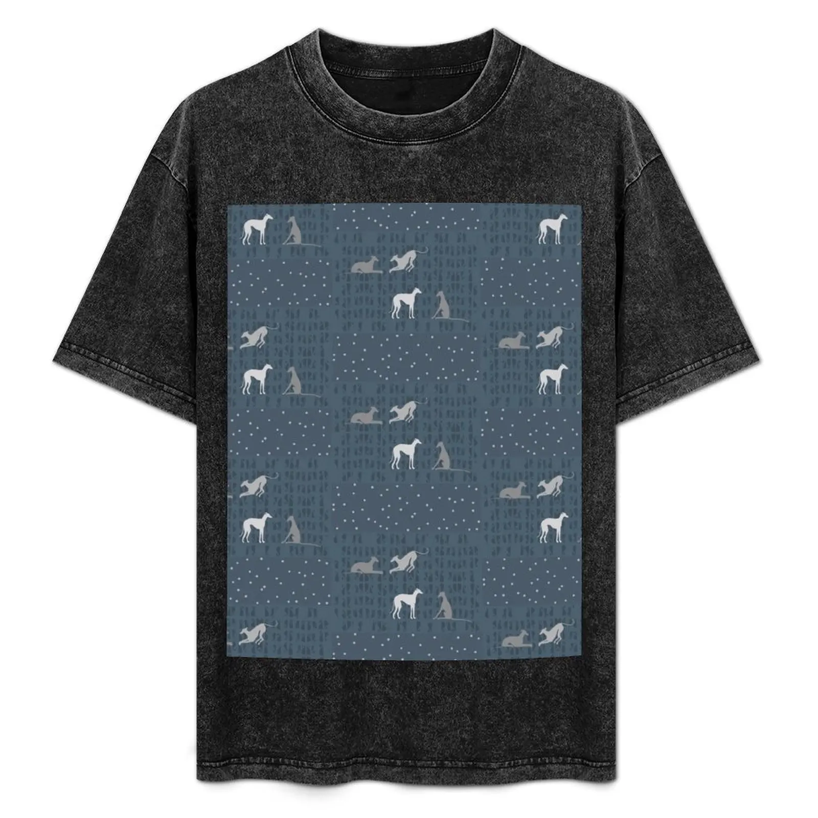 

playing sighthounds, greyhounds, ink drawing T-Shirt Lightweight Print T-Shirt