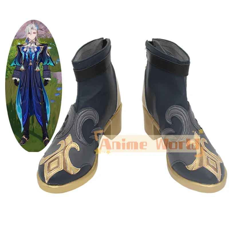 

Genshin Impact Neuvillette Обувь для косплея Хэллоуин Карнавальные ботинки на заказ
