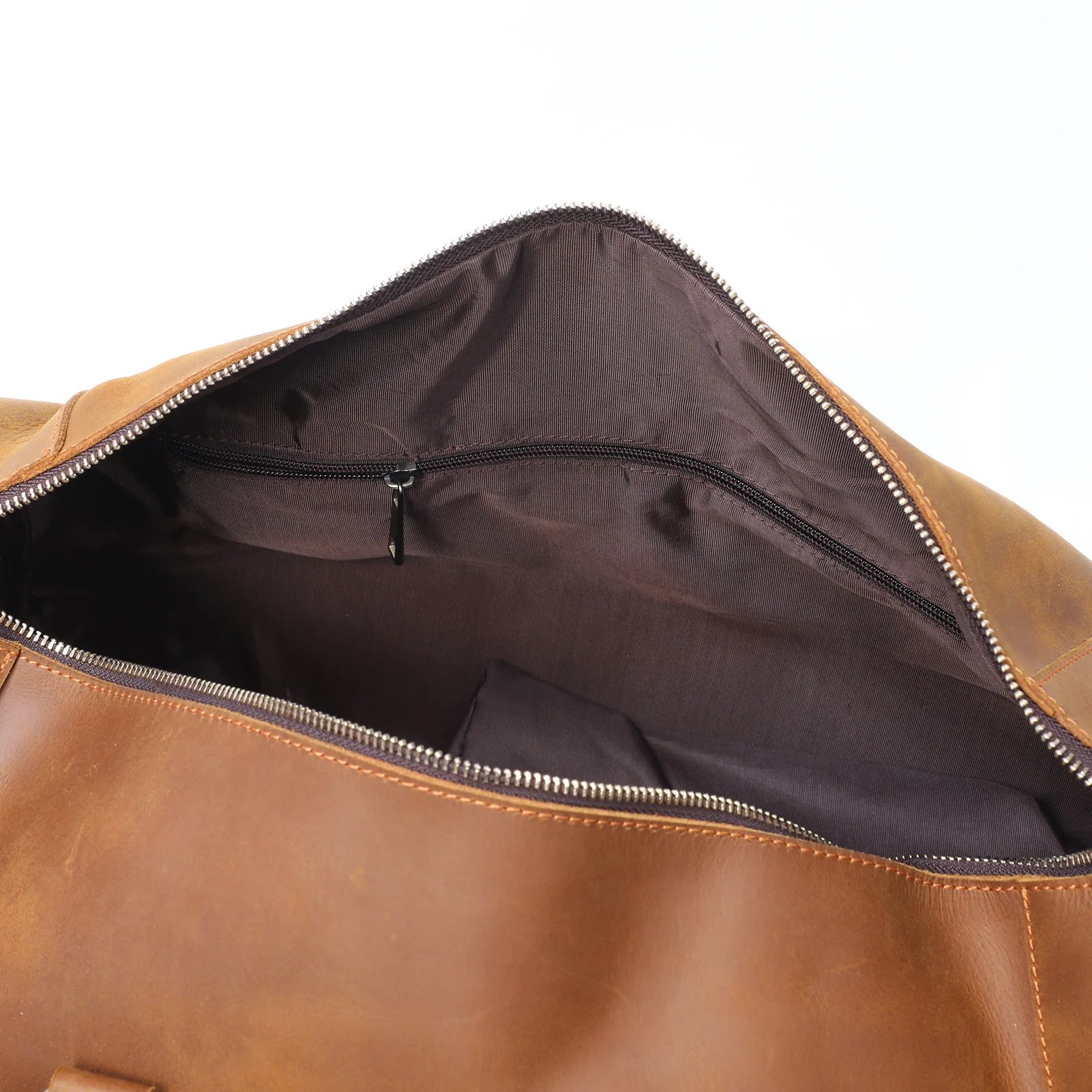 S.WORKER Echtleder-Reisetasche Klassische Vintage Vollnarbenleder-Reisetasche Wochenendtasche Sporttasche Handtasche – Detail 17
