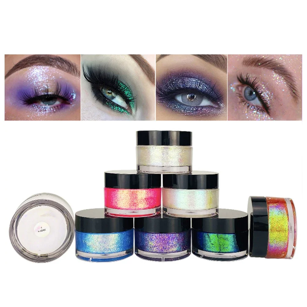 ฉลากส่วนตัว 8 สี Glitter อายแชโดว์เจลโลโก้ที่กําหนดเองเงาติดทนนาน Pigment สําหรับ Eyes Face Body แต่งหน้าขายส่ง