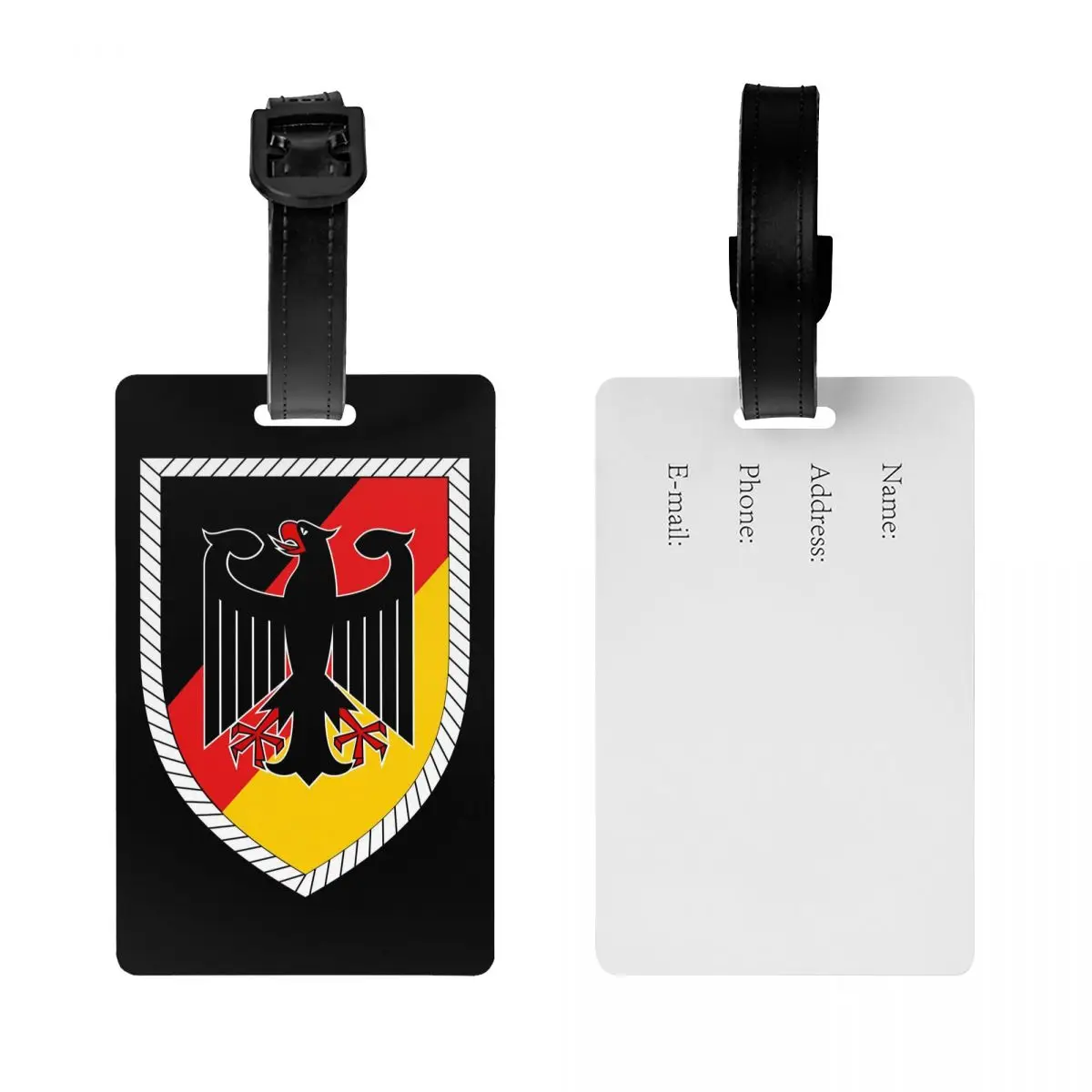 

German Coat Of Arms Empire Flag Luggage Tags Suitcase Accessories Travel Baggage Boarding Tag Label Holder ID Name Address