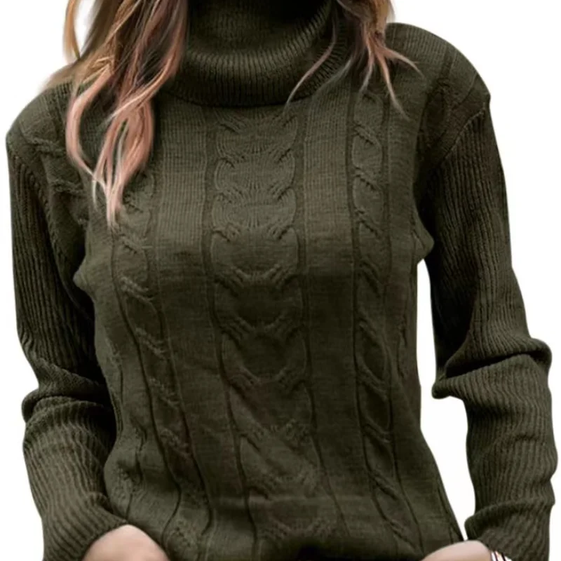 2023 Autumn/Winter New Solid Wild High Neck Knit Vintage Slim Spliced Long Sleeve Skin Friendly Pullover Wpmen's Leisure Sweater